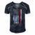 Thin Red Line Usa Flag Firefighter Gift For 4Th Of July Men's Short Sleeve V-neck 3D Print Retro Tshirt Navy Blue