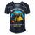 Weekend Forecast Camping With A Good 15 Shirt Men's Short Sleeve V-neck 3D Print Retro Tshirt Navy Blue