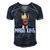 Womens Maga King Shirt The Great Maga King Trump Ultra Maga Men's Short Sleeve V-neck 3D Print Retro Tshirt Navy Blue