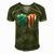 American Flag Heart 4Th Of July Patriotic Funny Men's Short Sleeve V-neck 3D Print Retro Tshirt Green