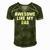 Awesome Like My Dad Father Funny Cool Men's Short Sleeve V-neck 3D Print Retro Tshirt Green