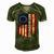 Betsy Ross Flag 1776 Not Offended Vintage American Flag Usa Men's Short Sleeve V-neck 3D Print Retro Tshirt Green