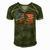 Bigfoot American Flag Sasquatch 4Th July Gift Men's Short Sleeve V-neck 3D Print Retro Tshirt Green