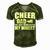 Cheer Dad The Only Thing I Flip Is My Wallet Men's Short Sleeve V-neck 3D Print Retro Tshirt Green
