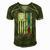 Cornhole Dad Bean Bag Corn Hole Toss Gift Men's Short Sleeve V-neck 3D Print Retro Tshirt Green