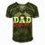 Dad Birthday Crew Race Car Racing Car Driver Daddy Papa Men's Short Sleeve V-neck 3D Print Retro Tshirt Green