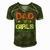 Dad Of Girls Fathers Day Men's Short Sleeve V-neck 3D Print Retro Tshirt Green