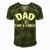 Dad Of One Boy And Two Girls Men's Short Sleeve V-neck 3D Print Retro Tshirt Green