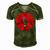 Dominica Flag Sisserou Parrot Gift Men's Short Sleeve V-neck 3D Print Retro Tshirt Green