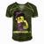 Epilepsy Warrior Strong Women With Purple Ribbon For Epilepsy Awareness Purple Ribbon Men's Short Sleeve V-neck 3D Print Retro Tshirt Green