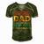 Father Grandpa I Have Two Titles Dad And Step Dad Vintage Fathers Day 67 Family Dad Men's Short Sleeve V-neck 3D Print Retro Tshirt Green