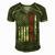Fathers Day Best Dad Ever With Us Men's Short Sleeve V-neck 3D Print Retro Tshirt Green