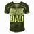 Favorite Baseball Player Calls Me Dad Men's Short Sleeve V-neck 3D Print Retro Tshirt Green