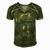 Fishing Reel Cool Godfather V2 Men's Short Sleeve V-neck 3D Print Retro Tshirt Green