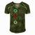 Four Elements Air Earth Fire Water Ancient Alchemy Symbols Men's Short Sleeve V-neck 3D Print Retro Tshirt Green