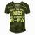 G Pa Grandpa Gift Only The Best Dads Get Promoted To G Pa Men's Short Sleeve V-neck 3D Print Retro Tshirt Green