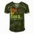 Girl Dad Outnumbered Men Fathers Day Father Of Girls Vintage Men's Short Sleeve V-neck 3D Print Retro Tshirt Green