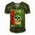 Glaucoma Warrior Skull Women Vintage Green Ribbon Glaucoma Glaucoma Awareness Men's Short Sleeve V-neck 3D Print Retro Tshirt Green