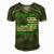 Glaucoma Warrior Usa Flag United States Flag Green Ribbon Glaucoma Glaucoma Awareness Men's Short Sleeve V-neck 3D Print Retro Tshirt Green