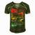 Guitar Lover Retro Style Gift For Guitarist Men's Short Sleeve V-neck 3D Print Retro Tshirt Green