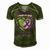 In Memory Dad Purple Alzheimers Awareness Men's Short Sleeve V-neck 3D Print Retro Tshirt Green