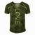 Love Guitar Musical Instrument Musician Men's Short Sleeve V-neck 3D Print Retro Tshirt Green