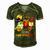 Lover Halloween Merry Christmas Happy 14 Shirt Men's Short Sleeve V-neck 3D Print Retro Tshirt Green