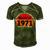 March 1971 50 Years Old Retro Vintage 50Th Birthday Men's Short Sleeve V-neck 3D Print Retro Tshirt Green