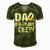 Mens Construction Dad Birthday Crew Party Worker Dad Men's Short Sleeve V-neck 3D Print Retro Tshirt Green