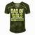 Mens Dad Of Girls Outnumbered Fathers Day Gift Men's Short Sleeve V-neck 3D Print Retro Tshirt Green