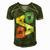 Mens Dada Fathers Day Men's Short Sleeve V-neck 3D Print Retro Tshirt Green