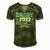 Mens Daddy 2022 Pregnancy Reveal First Time Dad Men's Short Sleeve V-neck 3D Print Retro Tshirt Green