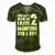 Mens Father You Cant Scare Me I Have 2 Daughters And A Wife Men's Short Sleeve V-neck 3D Print Retro Tshirt Green