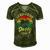 Mens I Leveled Up To Daddy Funny Promoted New Dad Again 2021 Ver2 Men's Short Sleeve V-neck 3D Print Retro Tshirt Green