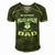 Mens My Favorite Police Officer Calls Me Dad Fathers Day Gift Men's Short Sleeve V-neck 3D Print Retro Tshirt Green