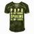 Mens Papa Is My Name Spoiling Is My Game Funny Fathers Day Men's Short Sleeve V-neck 3D Print Retro Tshirt Green