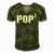 Mens Pop Squared Pop To The Second Power Gramps Men's Short Sleeve V-neck 3D Print Retro Tshirt Green
