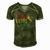 Mens Reel Cool Appa Fishing Fathers Day Men's Short Sleeve V-neck 3D Print Retro Tshirt Green