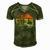 Mens Reel Cool Dad Fisherman Daddy Father Day Gifts Fishing Men's Short Sleeve V-neck 3D Print Retro Tshirt Green