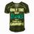 Only The Best Dad Get Promoted To Grandpa Fathers Day T Shirts Men's Short Sleeve V-neck 3D Print Retro Tshirt Green