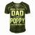 Poppy Grandpa Gift I Have Two Titles Dad And Poppy Men's Short Sleeve V-neck 3D Print Retro Tshirt Green