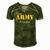 Proud Army Stepdad Fathers Day Men's Short Sleeve V-neck 3D Print Retro Tshirt Green