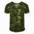 Proud Papa Fathers Day Camouflage American Flag 4Th Of July Men's Short Sleeve V-neck 3D Print Retro Tshirt Green