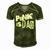 Punk Is Dad Fathers Day Men's Short Sleeve V-neck 3D Print Retro Tshirt Green