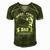 Reel Cool Dad Fishing Fathers Day Gift Men's Short Sleeve V-neck 3D Print Retro Tshirt Green