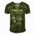 To My Stepped Up Dad His Name Men's Short Sleeve V-neck 3D Print Retro Tshirt Green