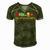 Today’S Agenda Camping Men's Short Sleeve V-neck 3D Print Retro Tshirt Green