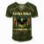 Ultra Maga Eagle Vintage Men's Short Sleeve V-neck 3D Print Retro Tshirt Green