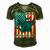 Ultra Maga Madafakas Cat American Flag Men's Short Sleeve V-neck 3D Print Retro Tshirt Green