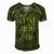 Usa Camo Flag Proud Electric Cable Lineman Dad Silhouette Men's Short Sleeve V-neck 3D Print Retro Tshirt Green